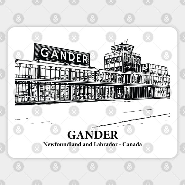Gander - Newfoundland and Labrador Magnet by Lakeric